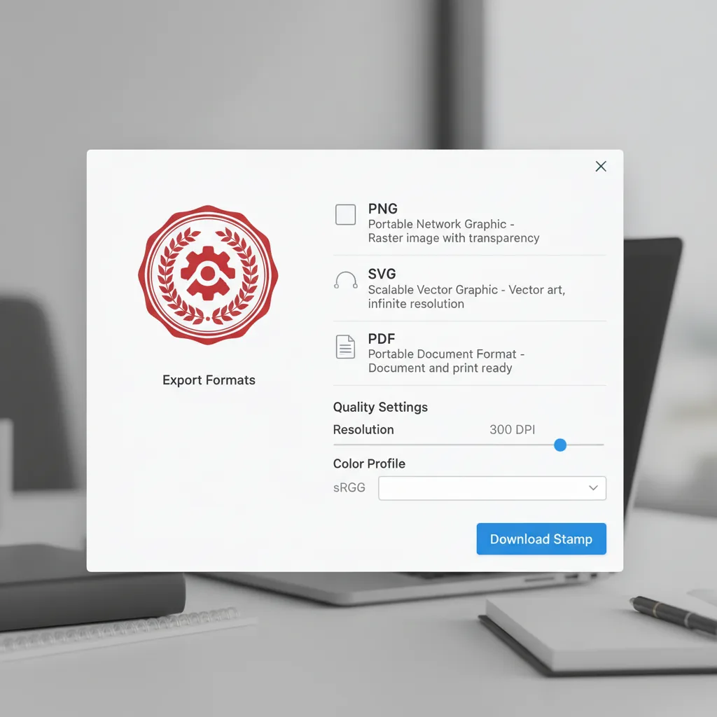 Export formats preview