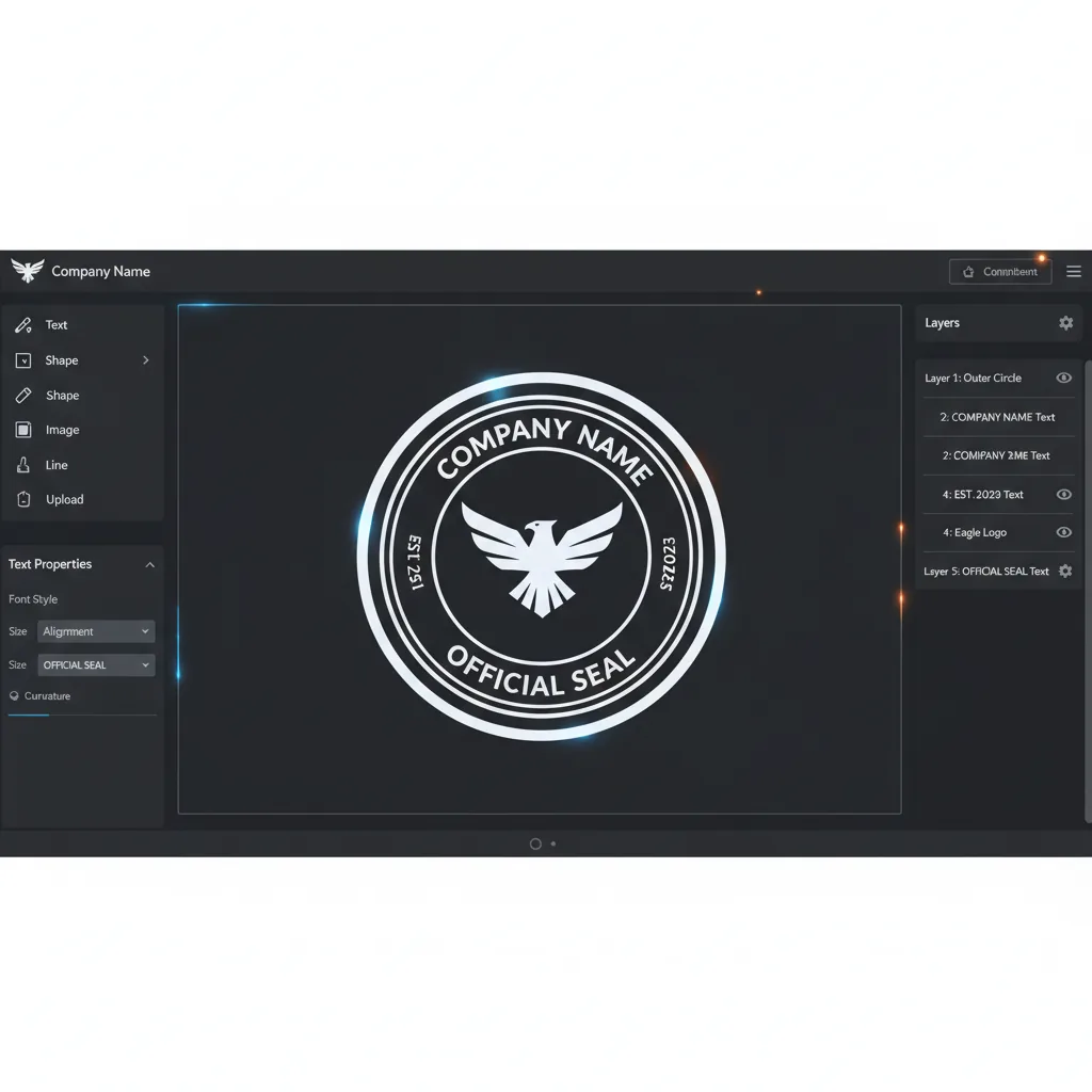 Editor view showing a stamp being created from scratch