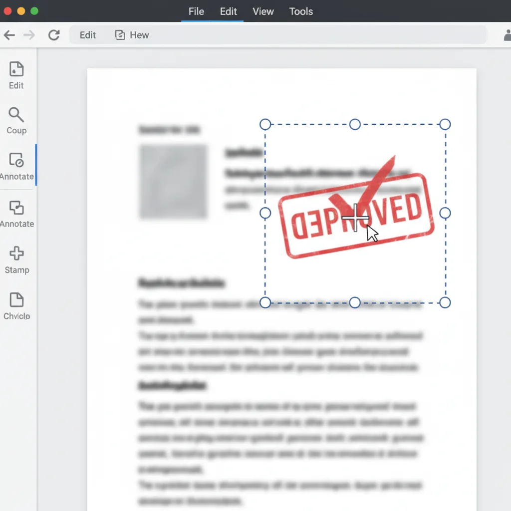 Stamp placement preview
