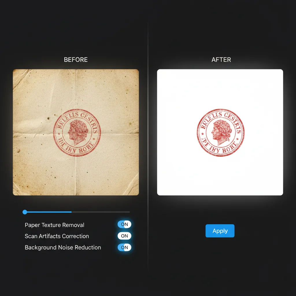 Noise removal preview