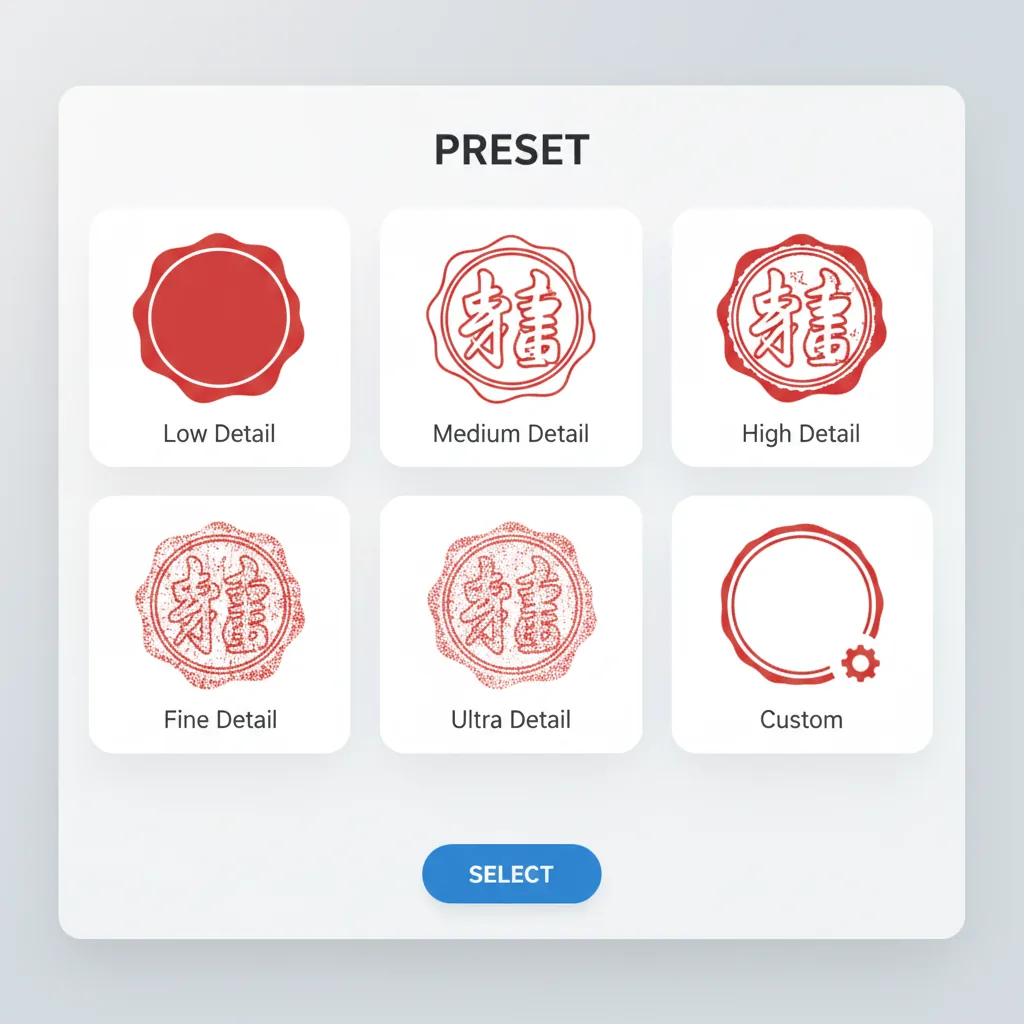 Preset selection preview