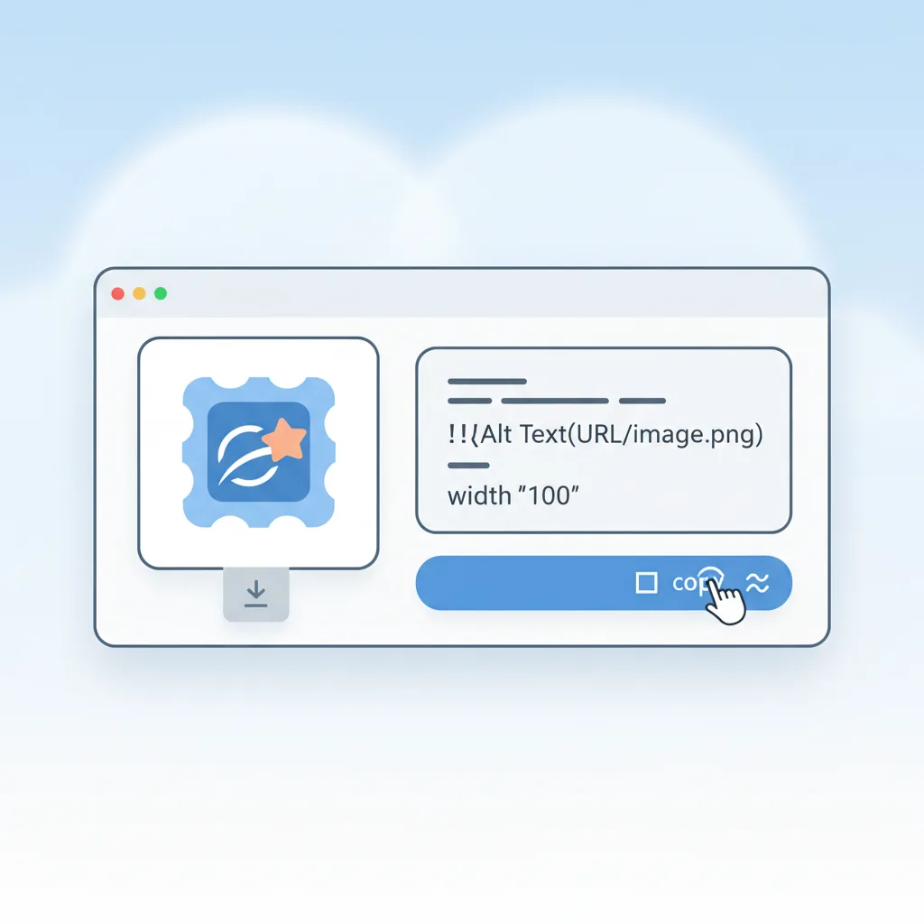 Markdown snippet copy preview