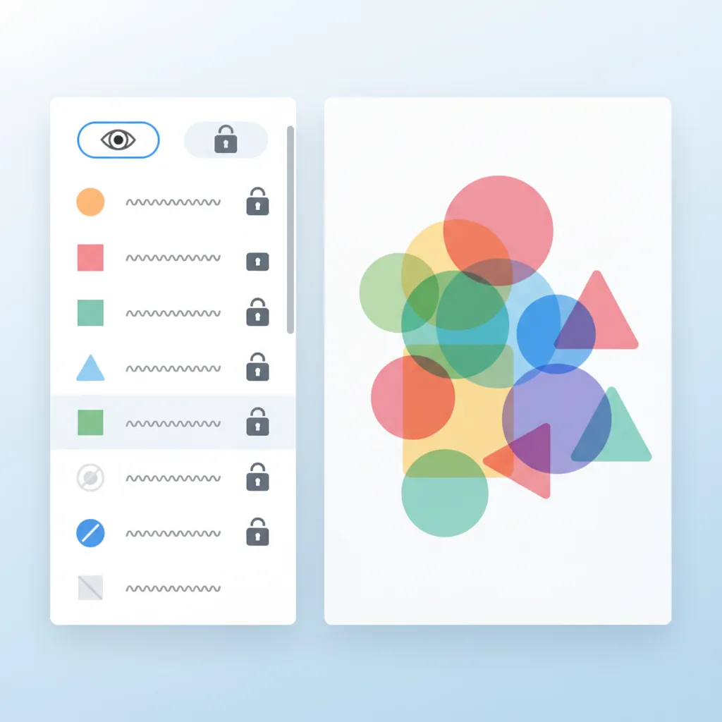 Visibility and lock state preview