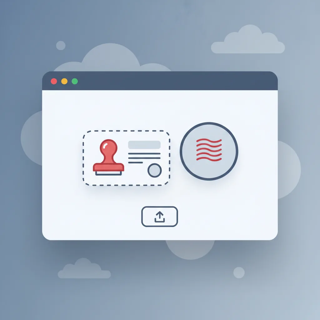 Stamp image upload preview