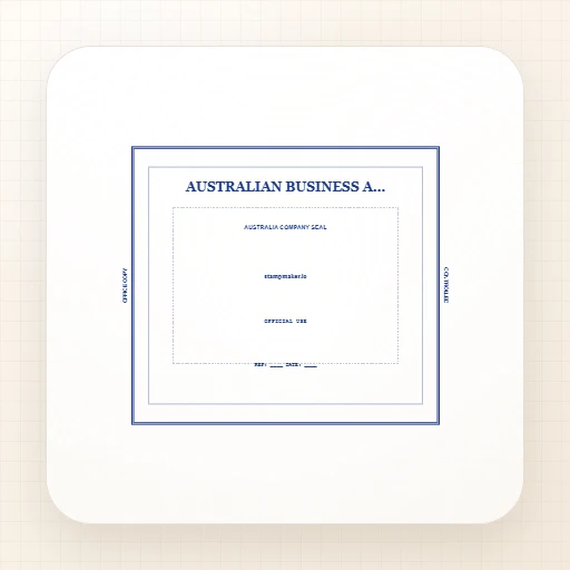 rectangular Company stamp template: Australian business address stamp
