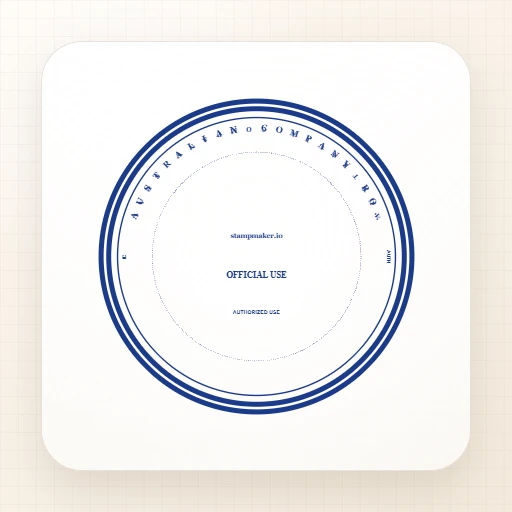 round Company stamp template: Australian company round stamp