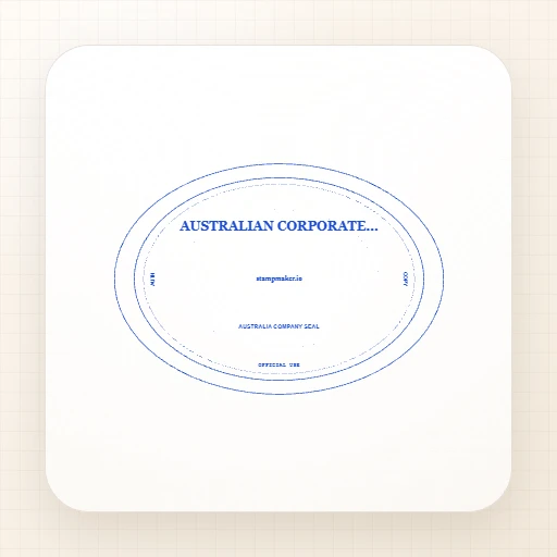 oval Company stamp template: Australian corporate common seal
