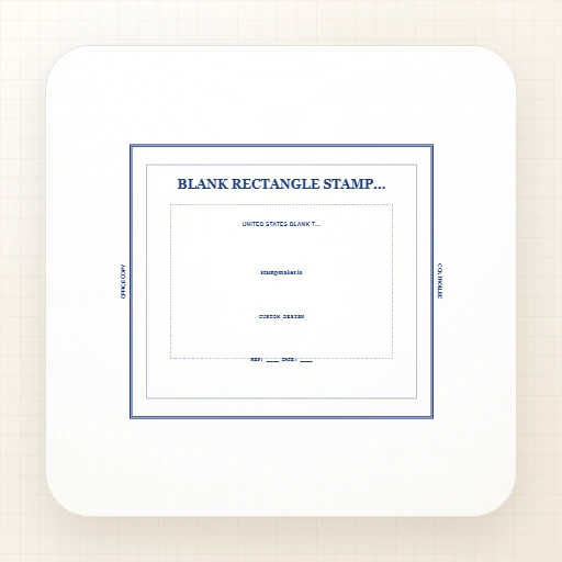 rectangular American blank stamp template with blank rectangle stamp template