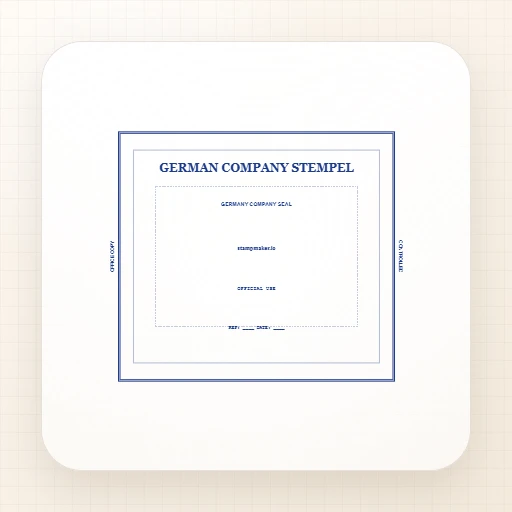 rectangular German company stamp template with german company stempel