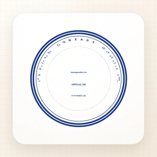round Indian company stamp template with indian company official seal