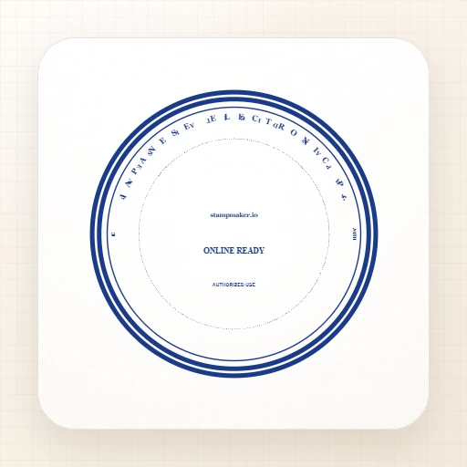 rectangular Japanese digital stamp template with japanese electronic paid stamp