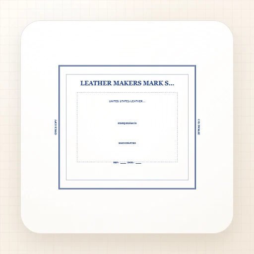 round American leather stamp template with leather makers mark stamp