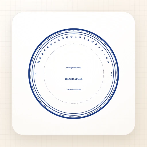 round American logo stamp template with modern logo stamp - circle
