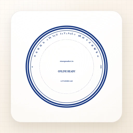 rectangular Saudi digital stamp template with saudi digital reviewed stamp
