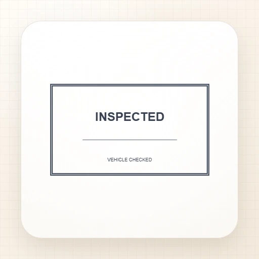 rectangular Company stamp template: INSPECTED Rectangle Stamp