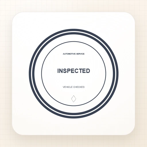 round Company stamp template: INSPECTED Round Stamp