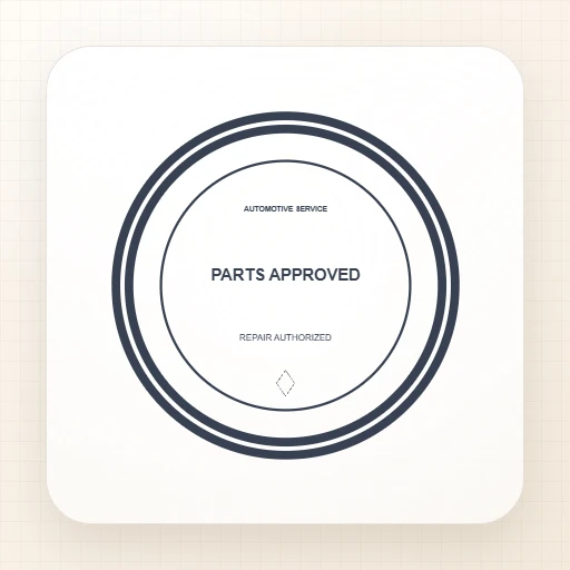 round Company stamp template: PARTS APPROVED Round Stamp