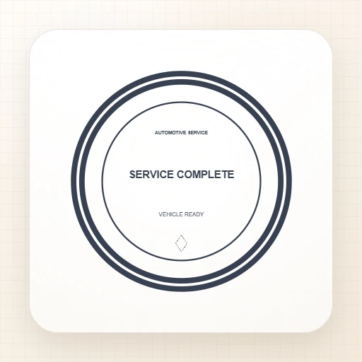 round Company stamp template: SERVICE COMPLETE Round Stamp