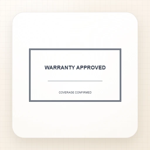 rectangular Company stamp template: WARRANTY APPROVED Rectangle Stamp