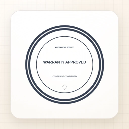 round Company stamp template: WARRANTY APPROVED Round Stamp