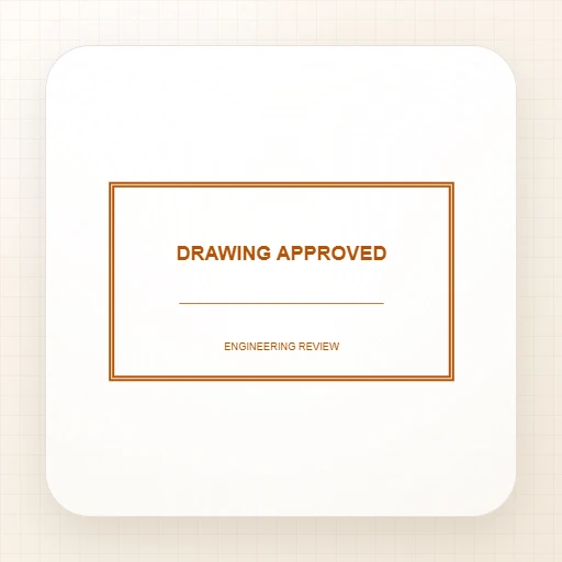 معاينة قالب ختم DRAWING APPROVED Rectangle Stamp