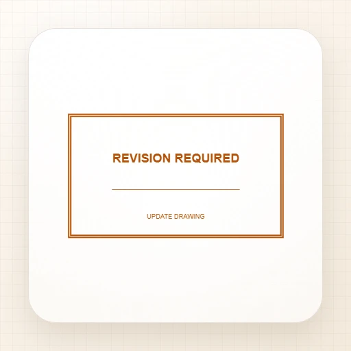 قالب ختم مستطيل (الشركات): REVISION REQUIRED Rectangle Stamp