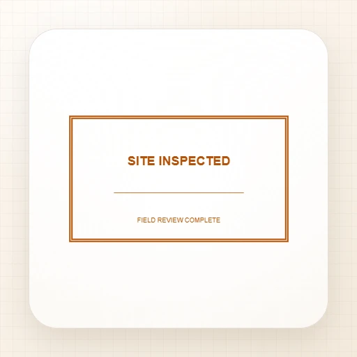 معاينة قالب ختم SITE INSPECTED Rectangle Stamp
