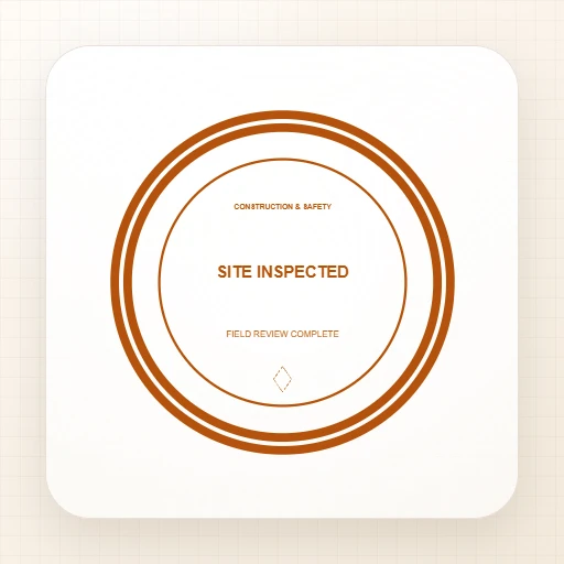 معاينة قالب ختم SITE INSPECTED Round Stamp
