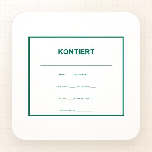 Stempelvorlage Bürostempel (rechteckig): Kontierungsstempel für die Buchhaltung