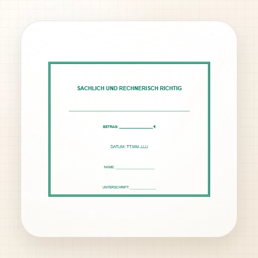 Stempelvorlage Bürostempel (rechteckig): Stempel „Sachlich und rechnerisch richtig“