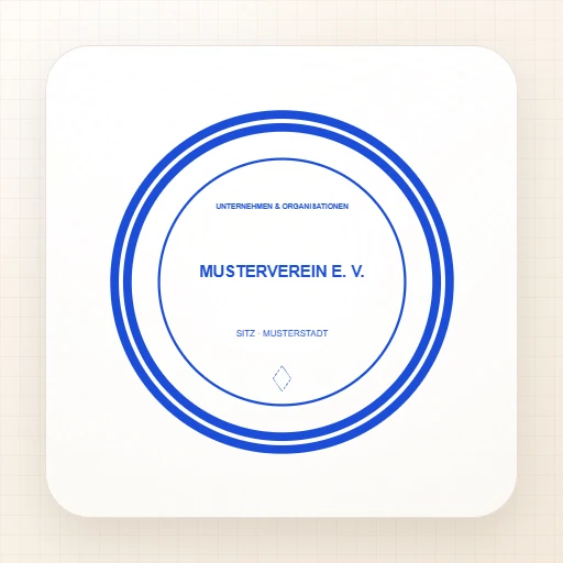 Stempelvorlage Firmenstempel (rund): Vereinsstempel für einen e. V.