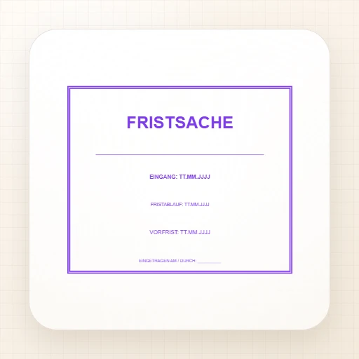 Stempelvorlage Bürostempel (rechteckig): Fristenstempel für Kanzleien