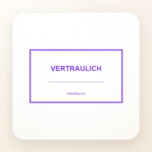 Stempelvorlage Bürostempel (rechteckig): Vertraulich-persönlich-Stempel
