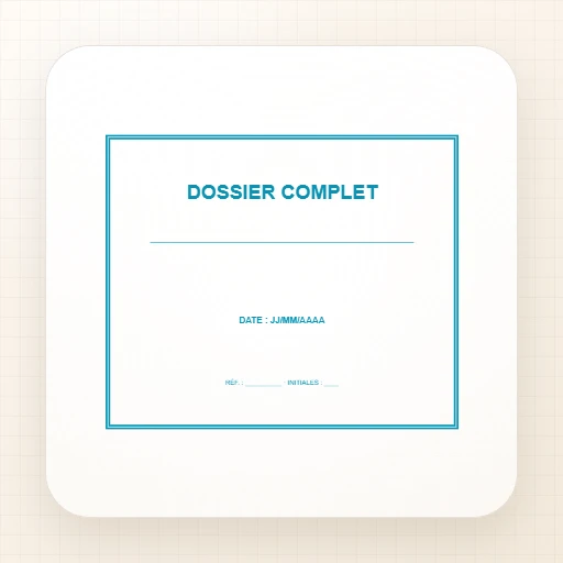 Modèle de tampon Tampon de bureau rectangulaire : Tampon « Dossier complet »
