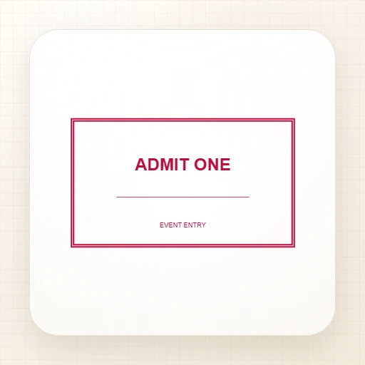 rectangular Wedding stamp template: ADMIT ONE Rectangle Stamp