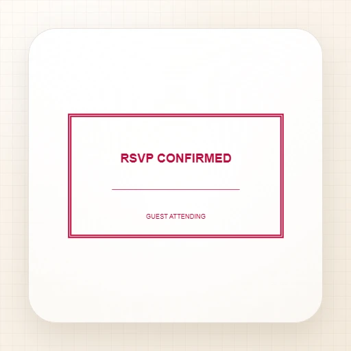 rectangular Wedding stamp template: RSVP CONFIRMED Rectangle Stamp