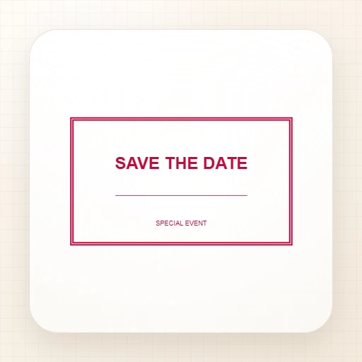 rectangular Wedding stamp template: SAVE THE DATE Rectangle Stamp