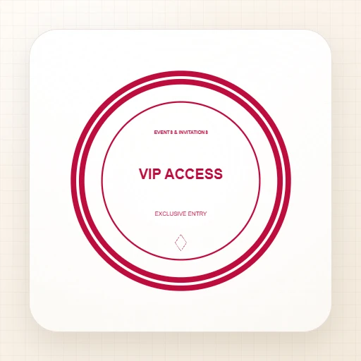 round Wedding stamp template: VIP ACCESS Round Stamp