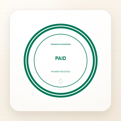 PAID Round Stamp stamp template preview