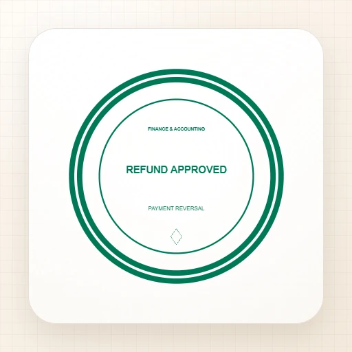 round Company stamp template: REFUND APPROVED Round Stamp