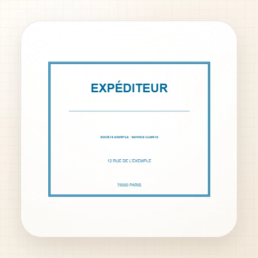 Modèle de tampon Adresse rectangulaire : Tampon d’adresse expéditeur