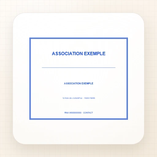 Modèle de tampon Entreprise rectangulaire : Cachet d’association déclarée