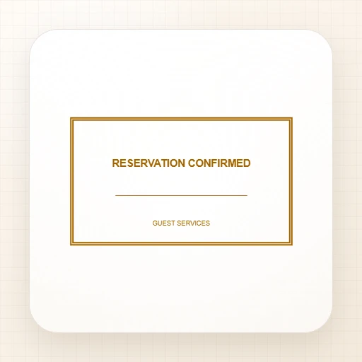 ตัวอย่างเทมเพลตตรายาง RESERVATION CONFIRMED Rectangle Stamp