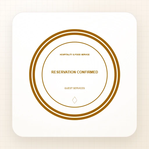 ตัวอย่างเทมเพลตตรายาง RESERVATION CONFIRMED Round Stamp