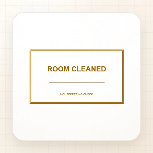 ตัวอย่างเทมเพลตตรายาง ROOM CLEANED Rectangle Stamp