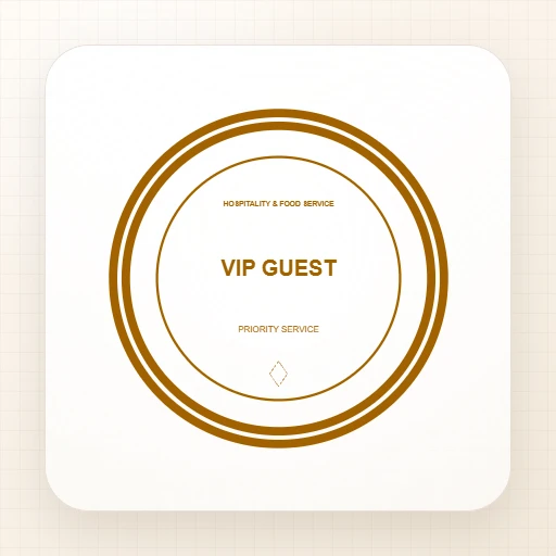 เทมเพลตตรายางบริษัท ทรงกลม: VIP GUEST Round Stamp