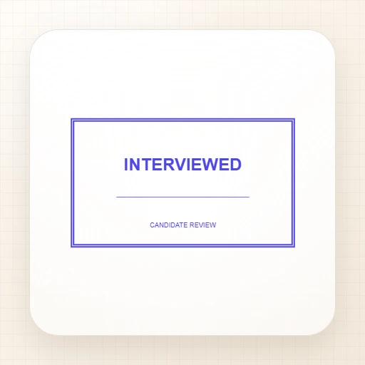 Pratonton templat cop INTERVIEWED Rectangle Stamp