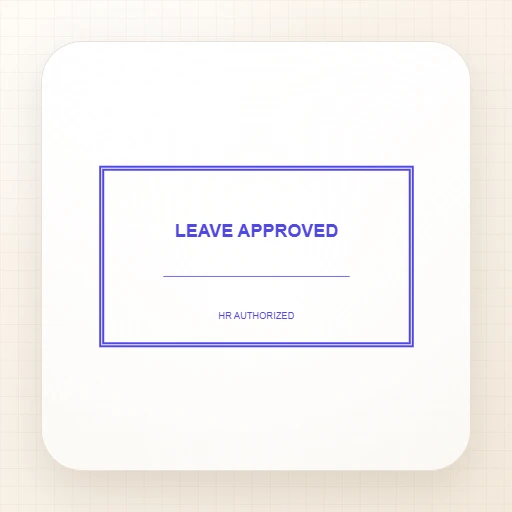 Templat cop Syarikat segi empat tepat: LEAVE APPROVED Rectangle Stamp