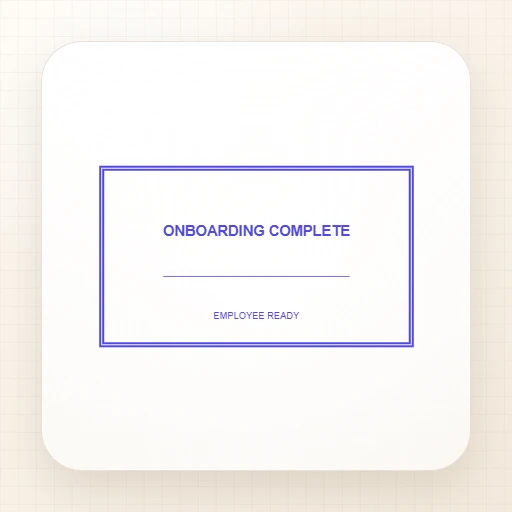 Pratonton templat cop ONBOARDING COMPLETE Rectangle Stamp