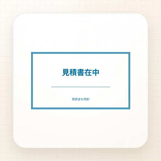 事務用ゴム印・長方形のテンプレート：見積書在中スタンプテンプレート